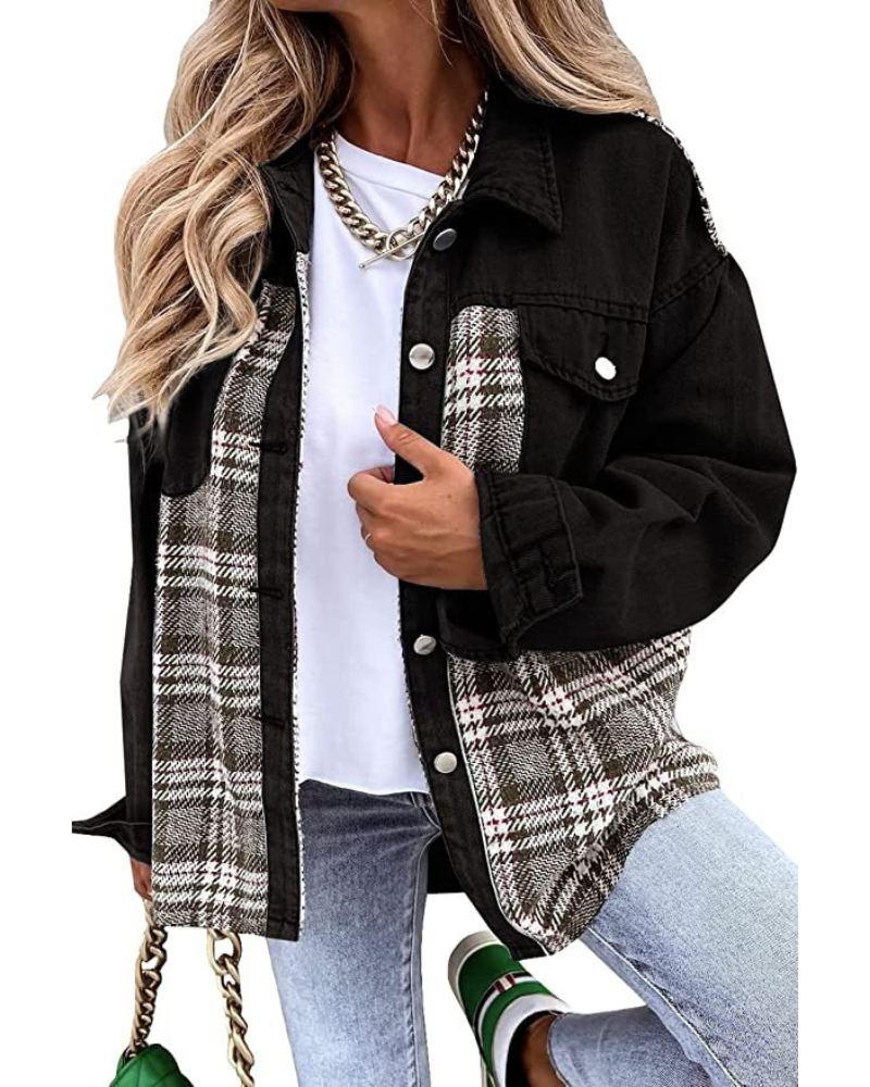 Plaid Casual Jacket for Women