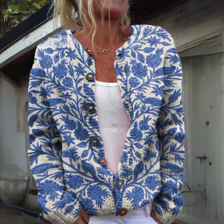 Kenna™ Stylish Floral Print Cardigan