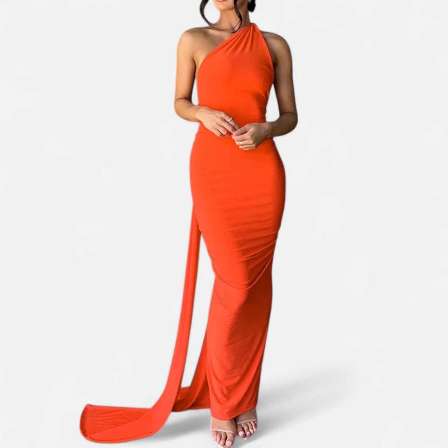 Backless Evening Dress with Scarf Tie for Women