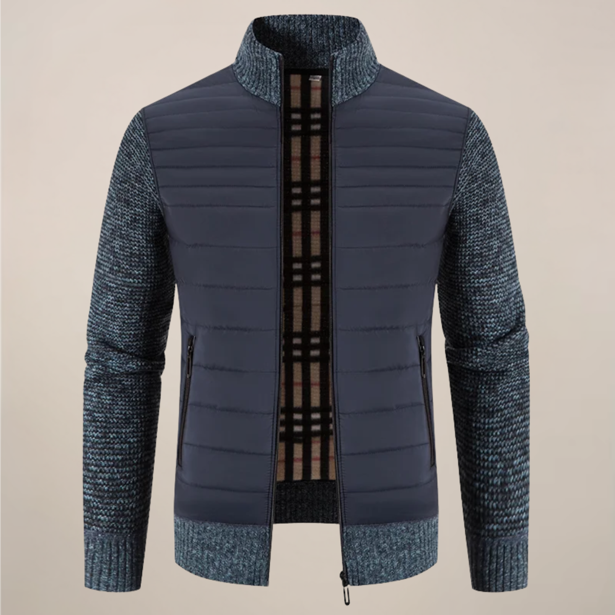 Men's Hybrid Fleece Jacket – Cozy Knit Design for Modern Style