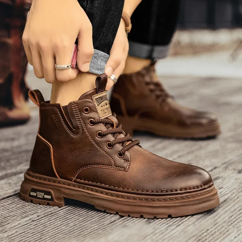Men's Leather Ankle Boots