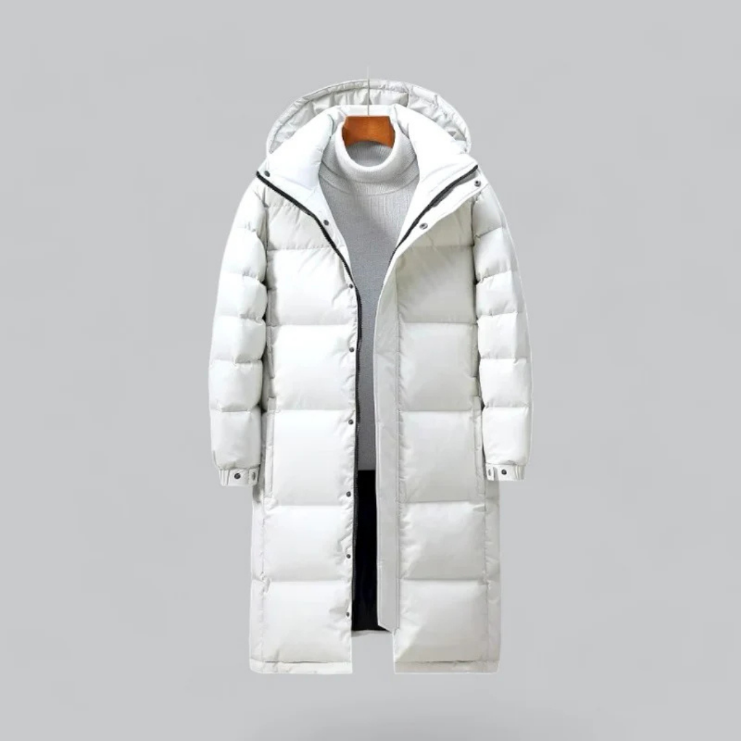 Men's Long Hooded Winter Puffer Coat | Ultra Warm