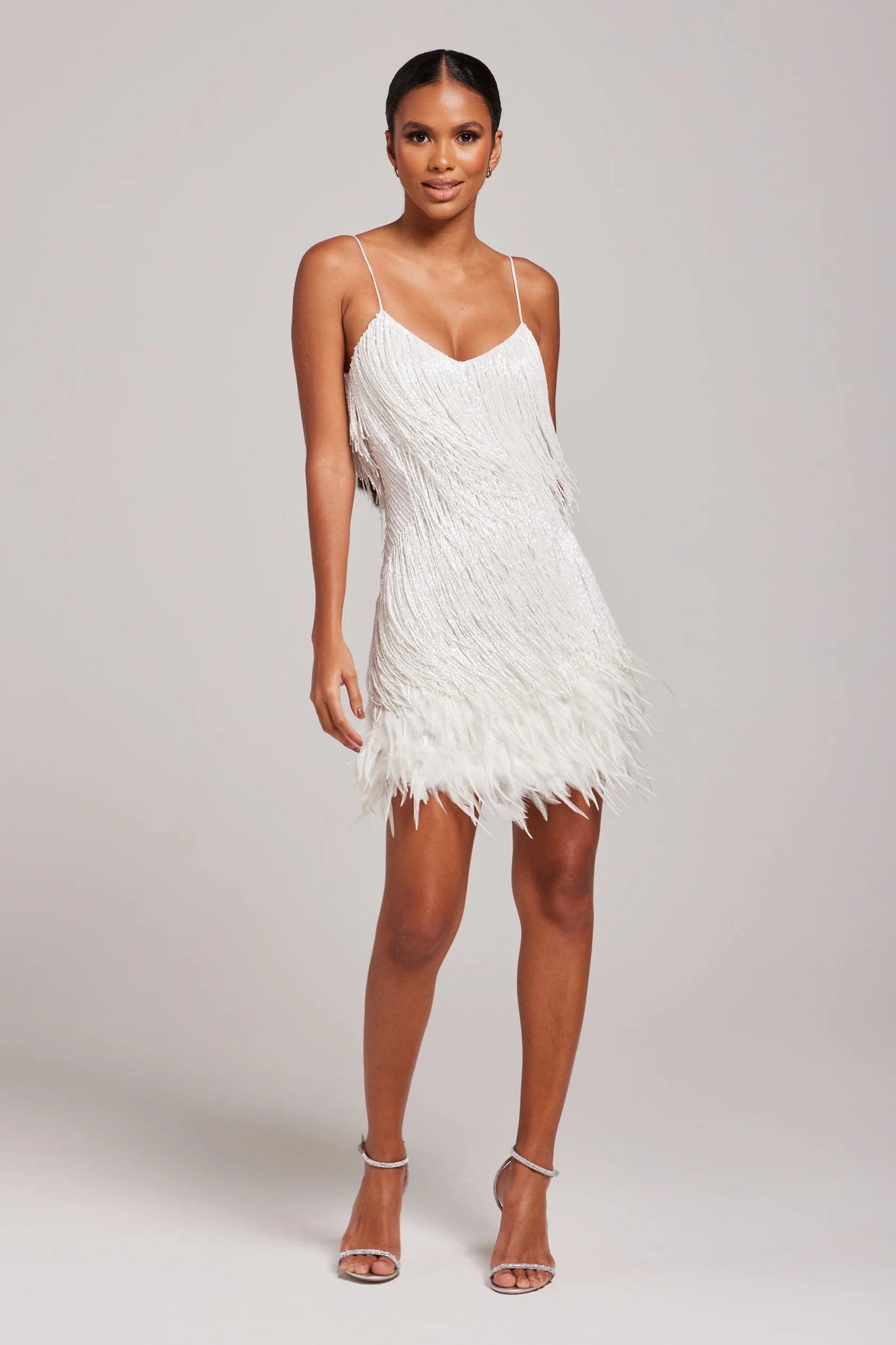 Brielle | Mini Dress with Feather Accents
