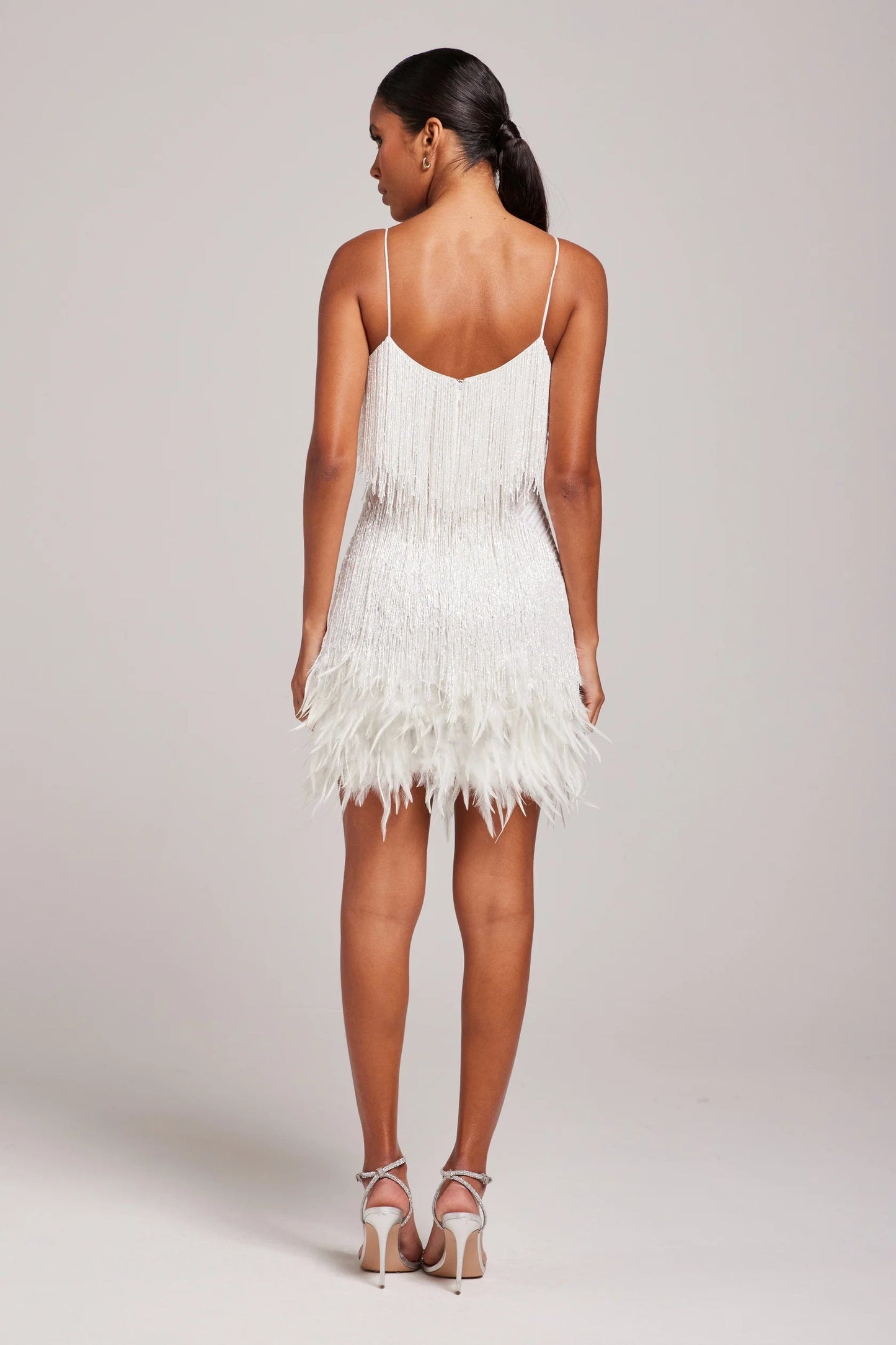 Brielle | Mini Dress with Feather Accents