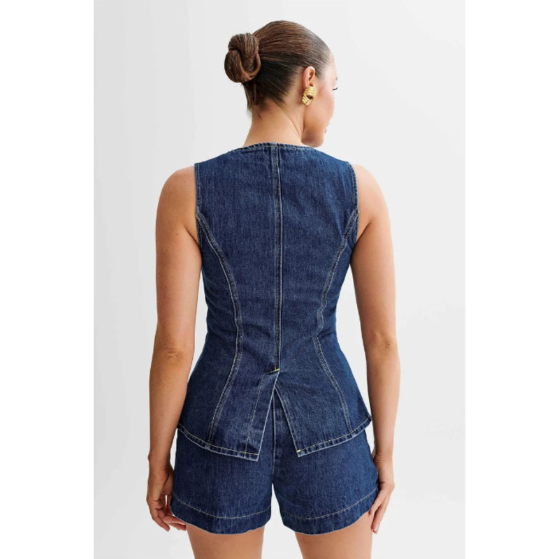 Stylish Two-Piece Denim Set