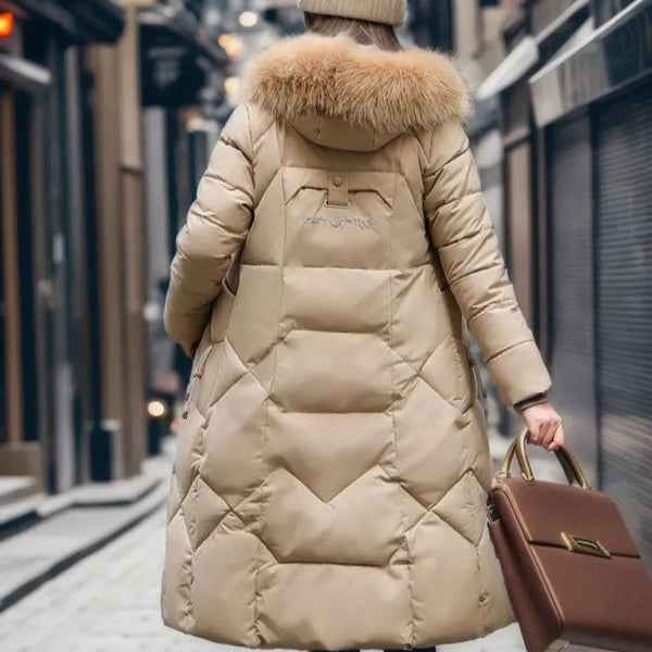 Women's Faux Fur Long Puffer Parka