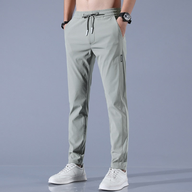 Men's Slim Fit Tapered Jogger Pants - Adjustable Drawstring Elastic Waistband - Breathable Material