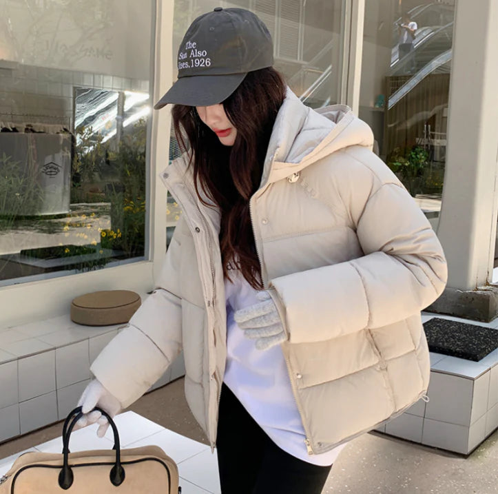 Women's Hooded Black Down Jacket