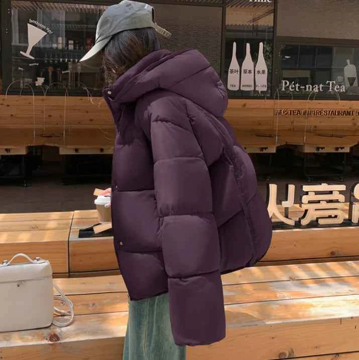 Women's Hooded Black Down Jacket