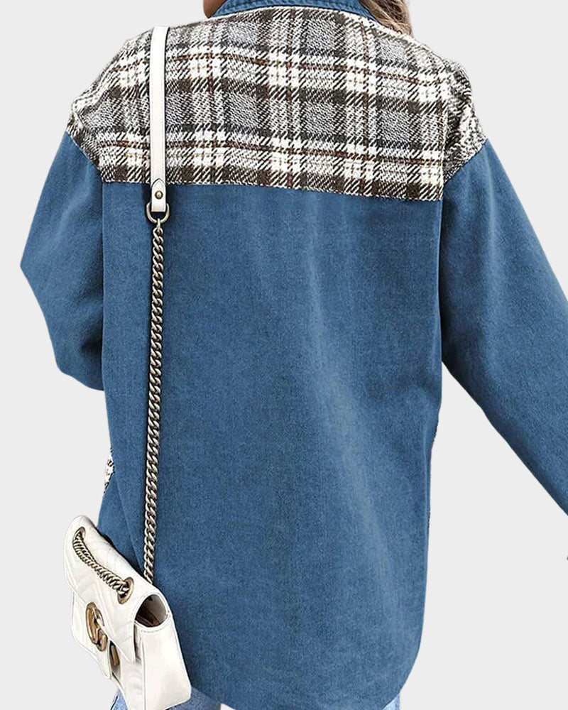 Plaid Casual Jacket for Women