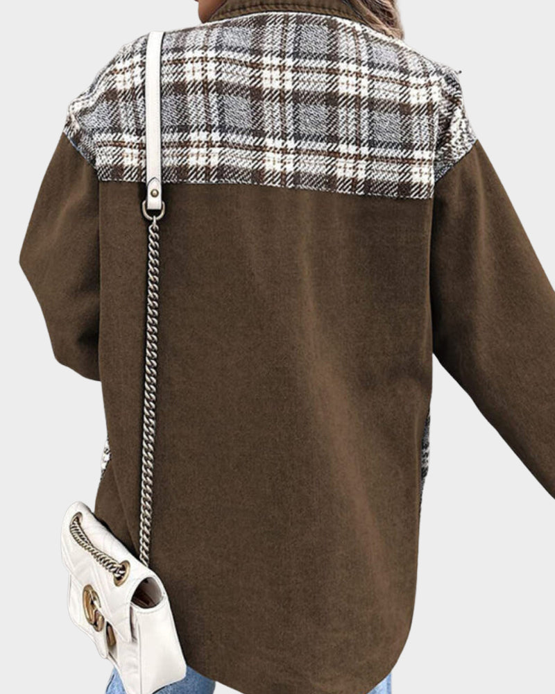 Plaid Casual Jacket for Women