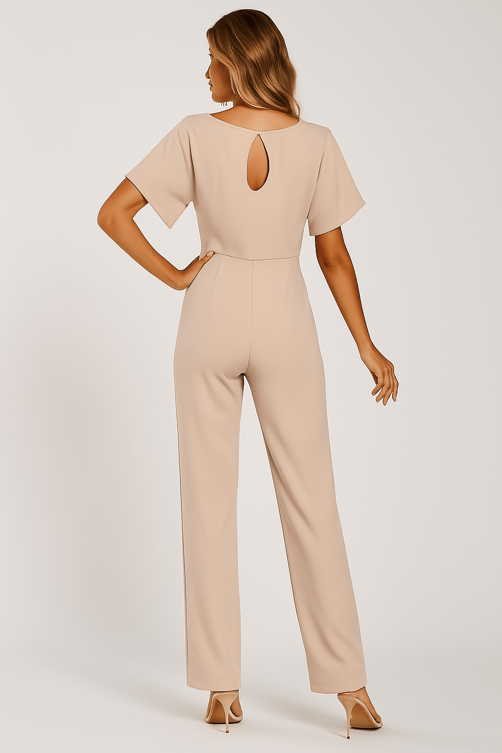 Elva Tie-Belt Jumpsuit