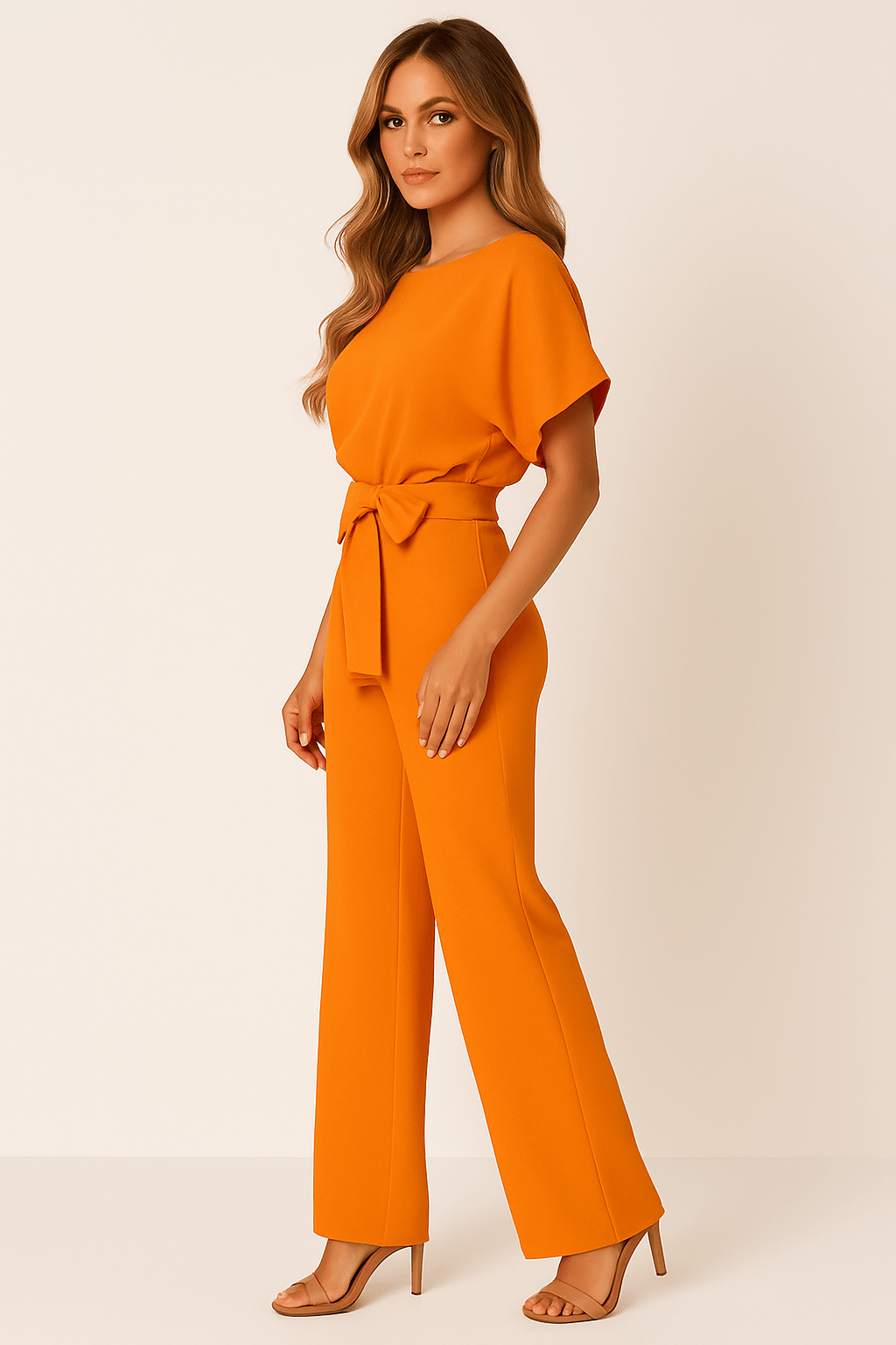 Elva Tie-Belt Jumpsuit