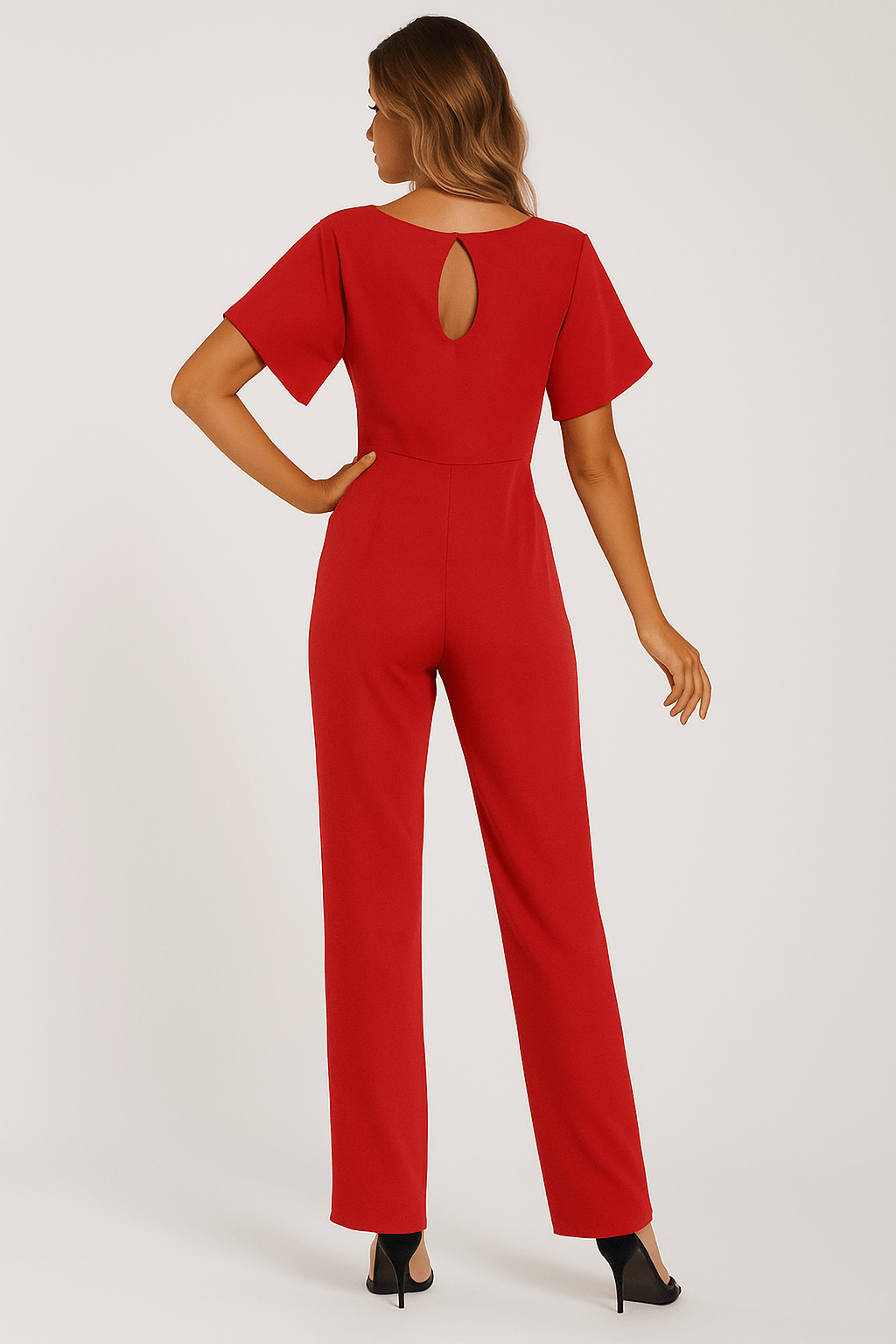 Elva Tie-Belt Jumpsuit