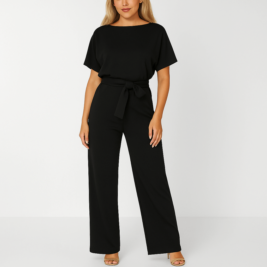 Elva Tie-Belt Jumpsuit