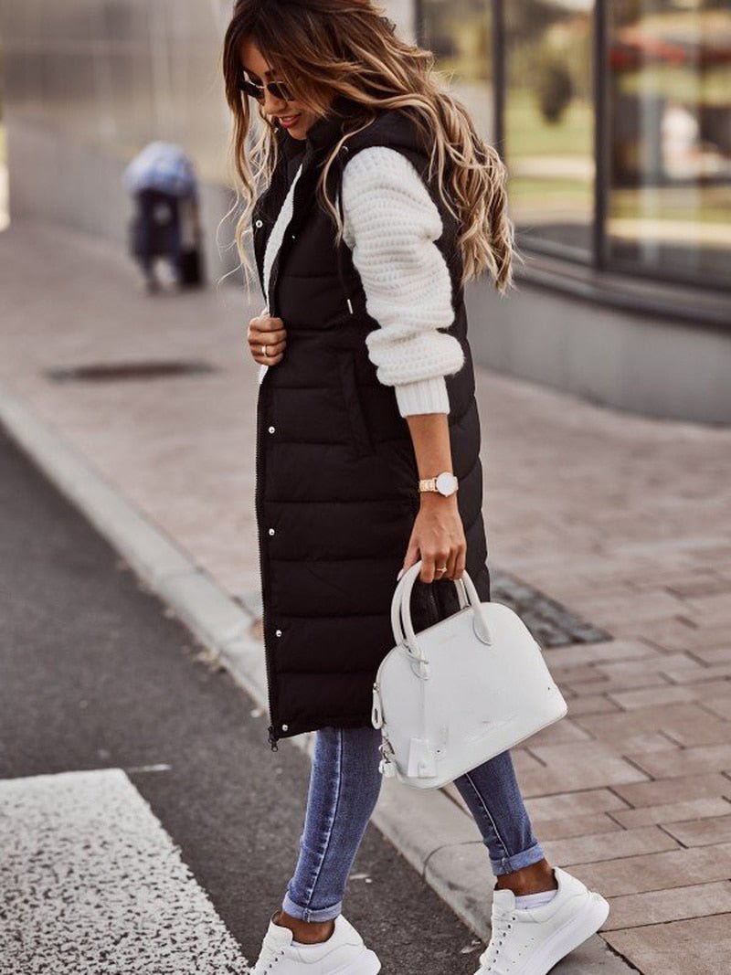 Zara | Quilted Knee-Length Winter Jacket