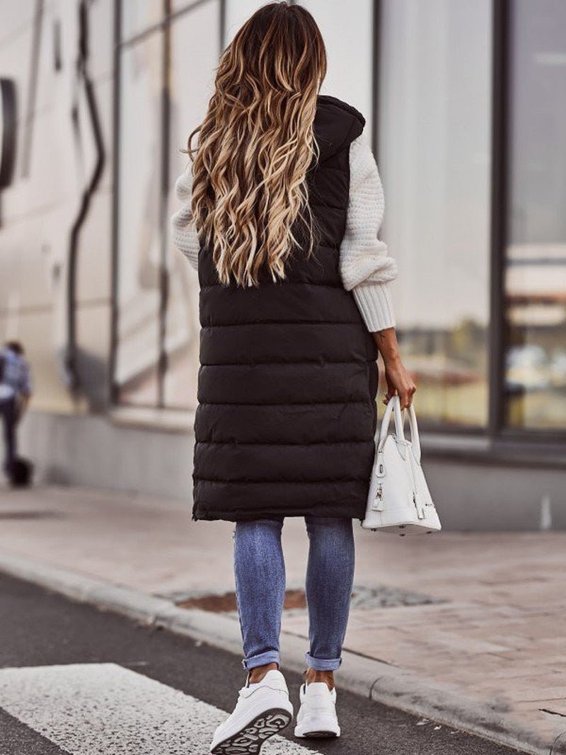 Zara | Quilted Knee-Length Winter Jacket