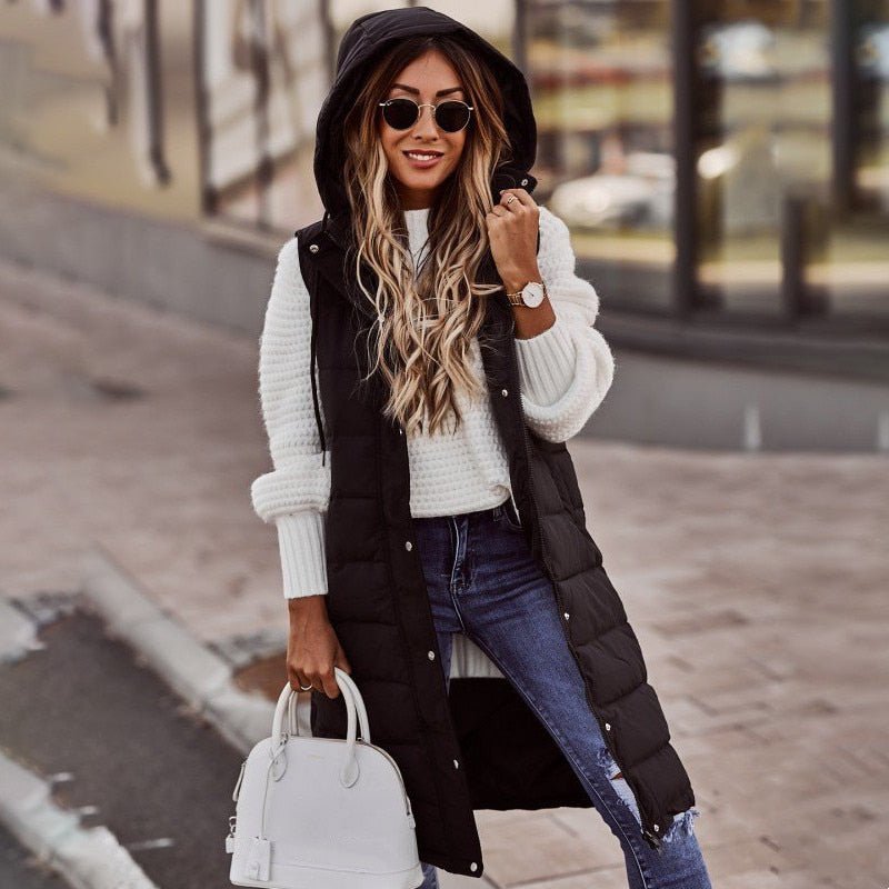 Zara | Quilted Knee-Length Winter Jacket