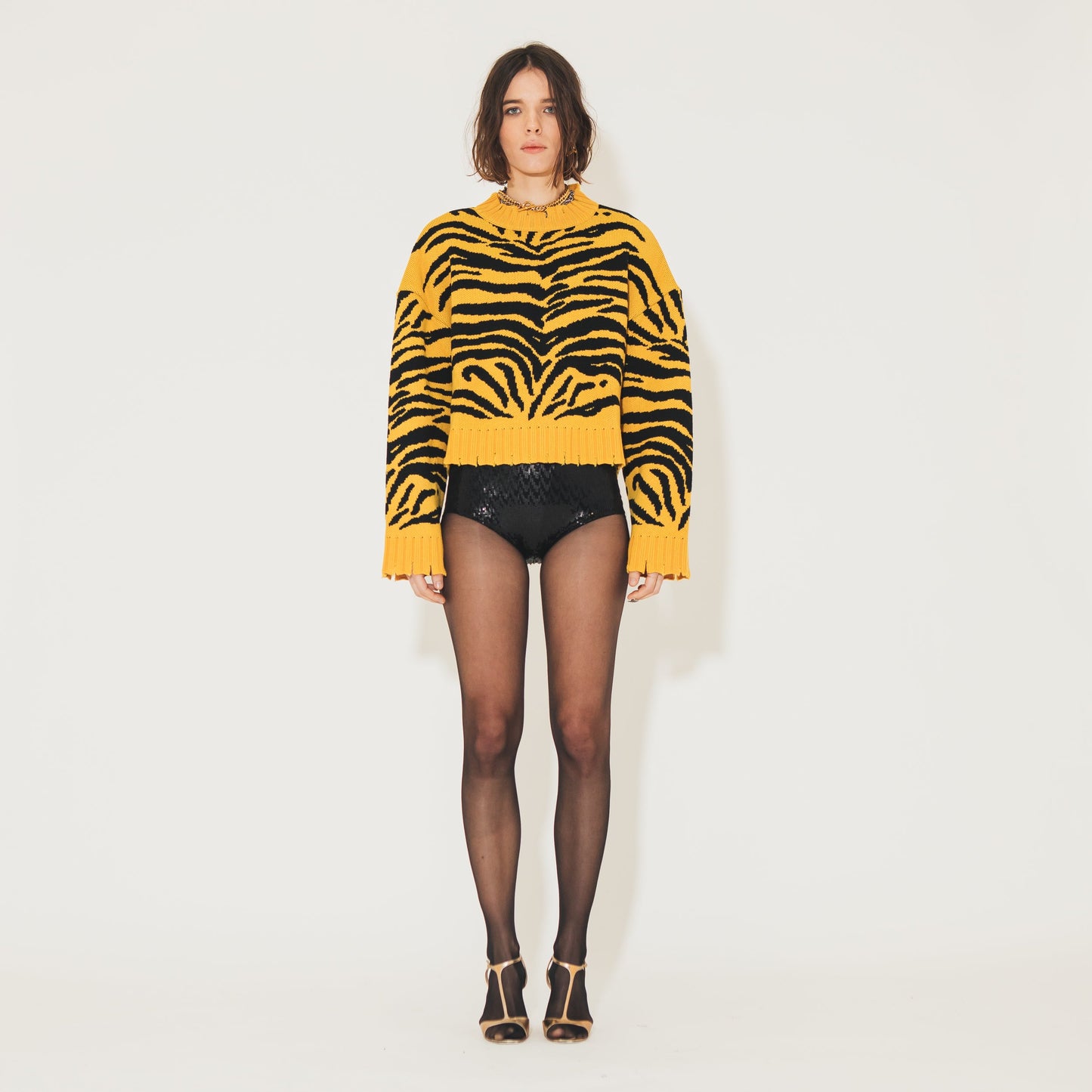 Joëlle Jacquard™ Distressed Sweater