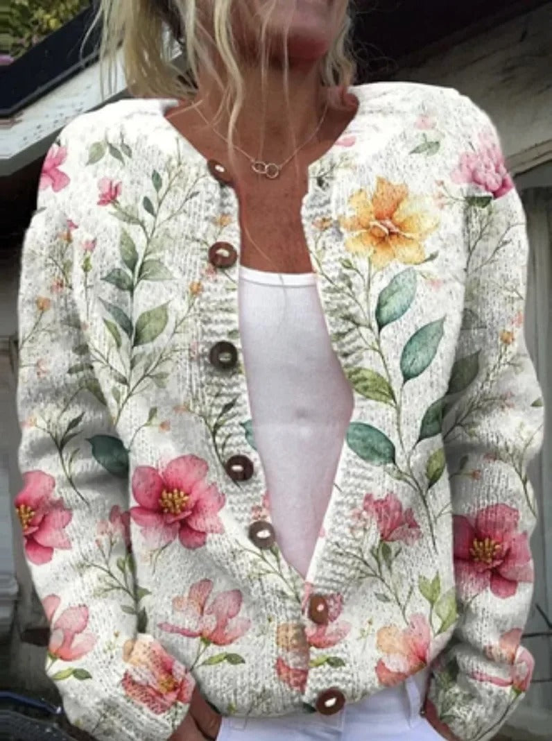 Kenna™ Stylish Floral Print Cardigan