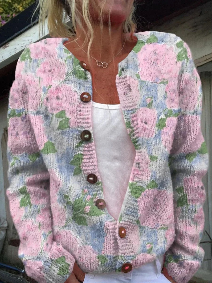 Kenna™ Stylish Floral Print Cardigan