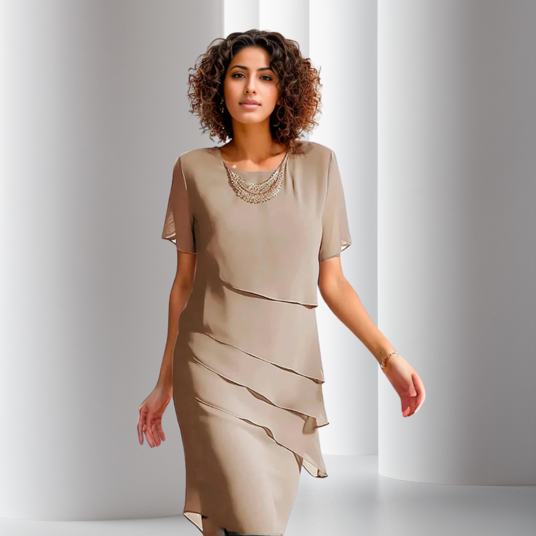 Kenza™ Chiffon Pleated Elegance Dress
