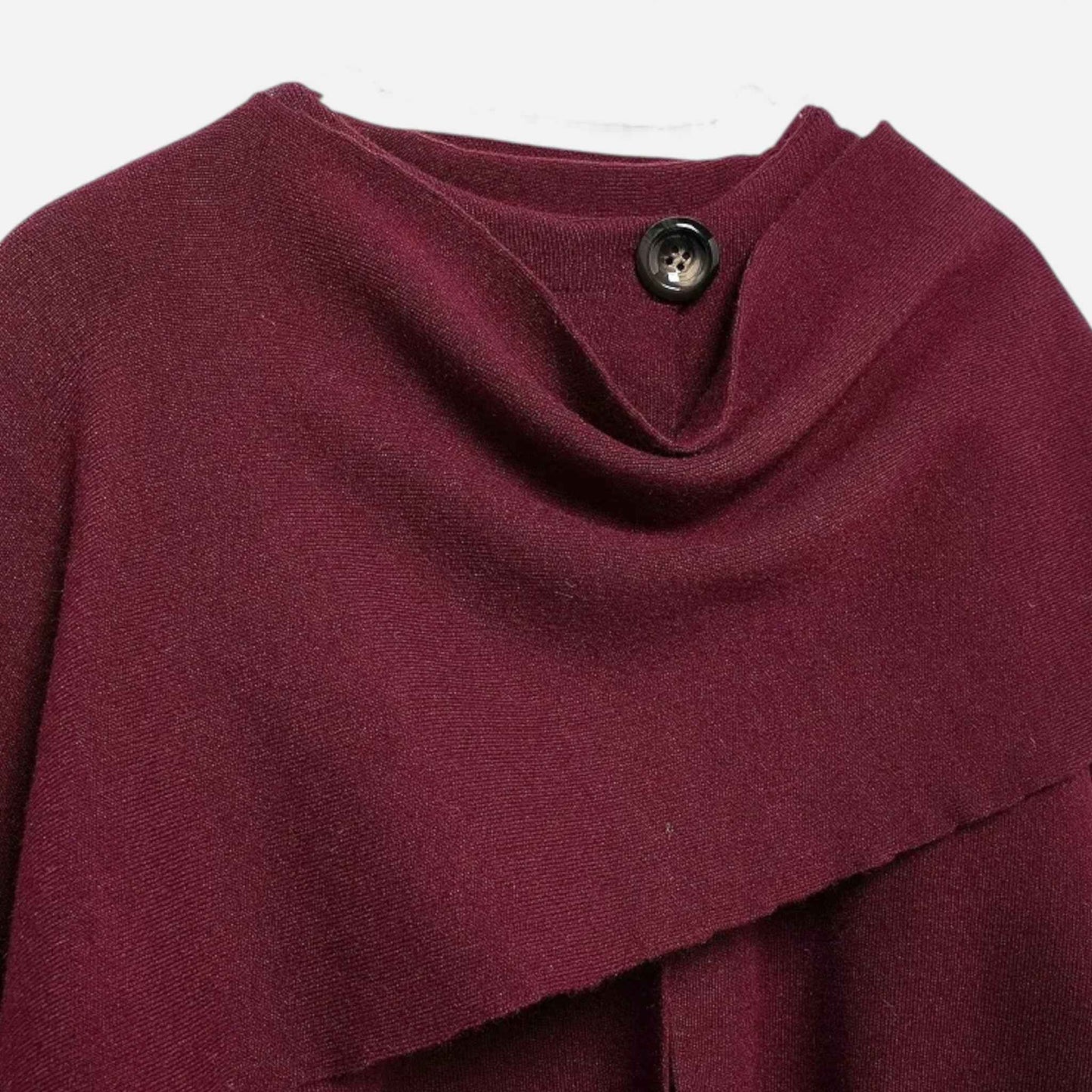 Chic Wool-Blend Poncho Cardigan for Women