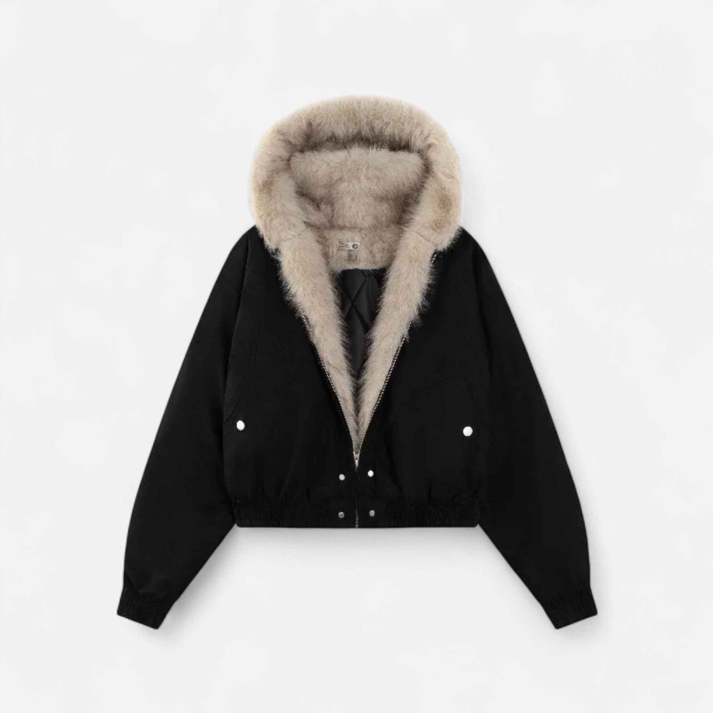 Women’s Winter Hooded Coat – Fur Collar Vintage Style