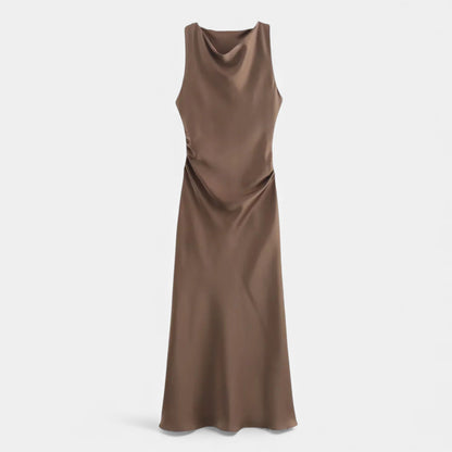 Women’s Satin Slip Midi Dress - Navenport