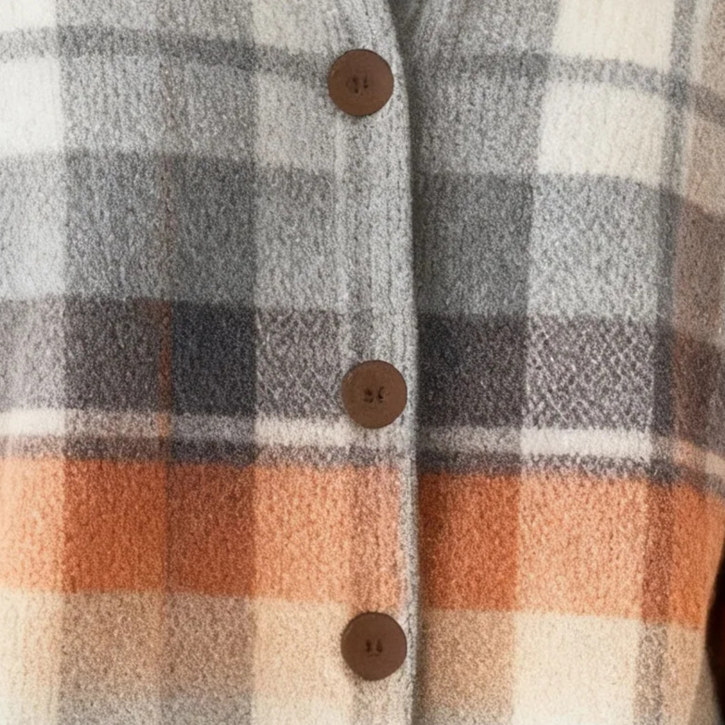 Checked Knitted Cardigan in Soft Tones for Women - Navenport
