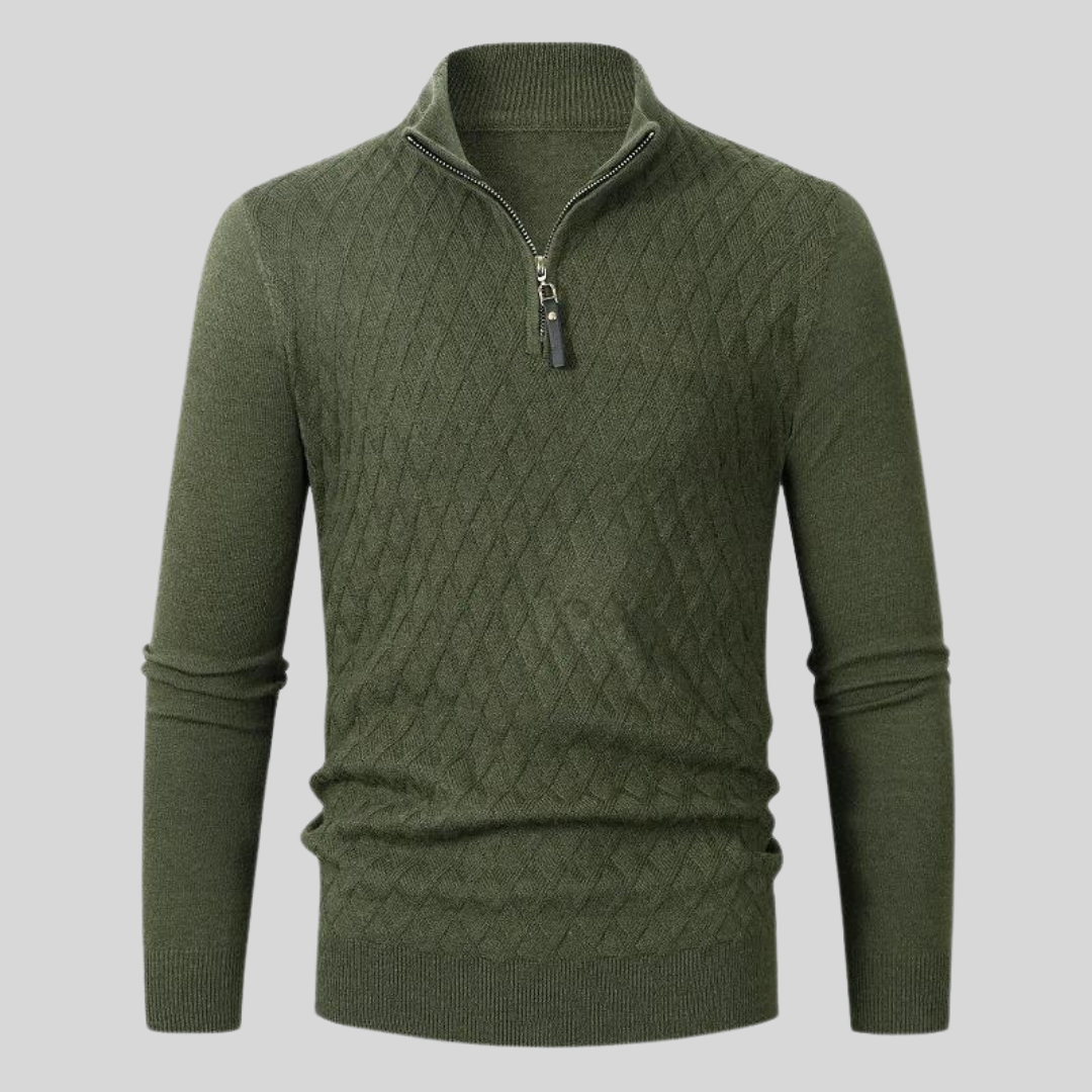 Men's Lightweight Quarter Zip Sweater – Stylish Knit Jumper