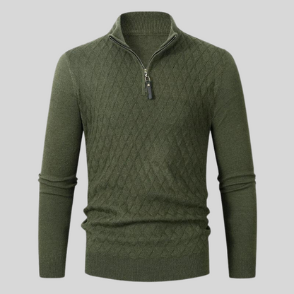 Men's Lightweight Quarter Zip Sweater – Stylish Knit Jumper