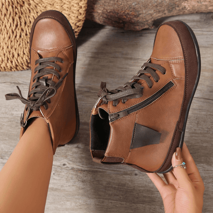 Women's Lace-Up Ankle Boots - Navenport