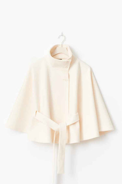 Aurora Women's High-Neck Coat with Belt