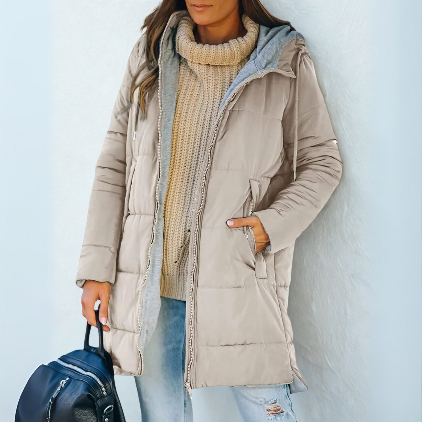 Lavinia Casual Hooded Puffer Down Jacket
