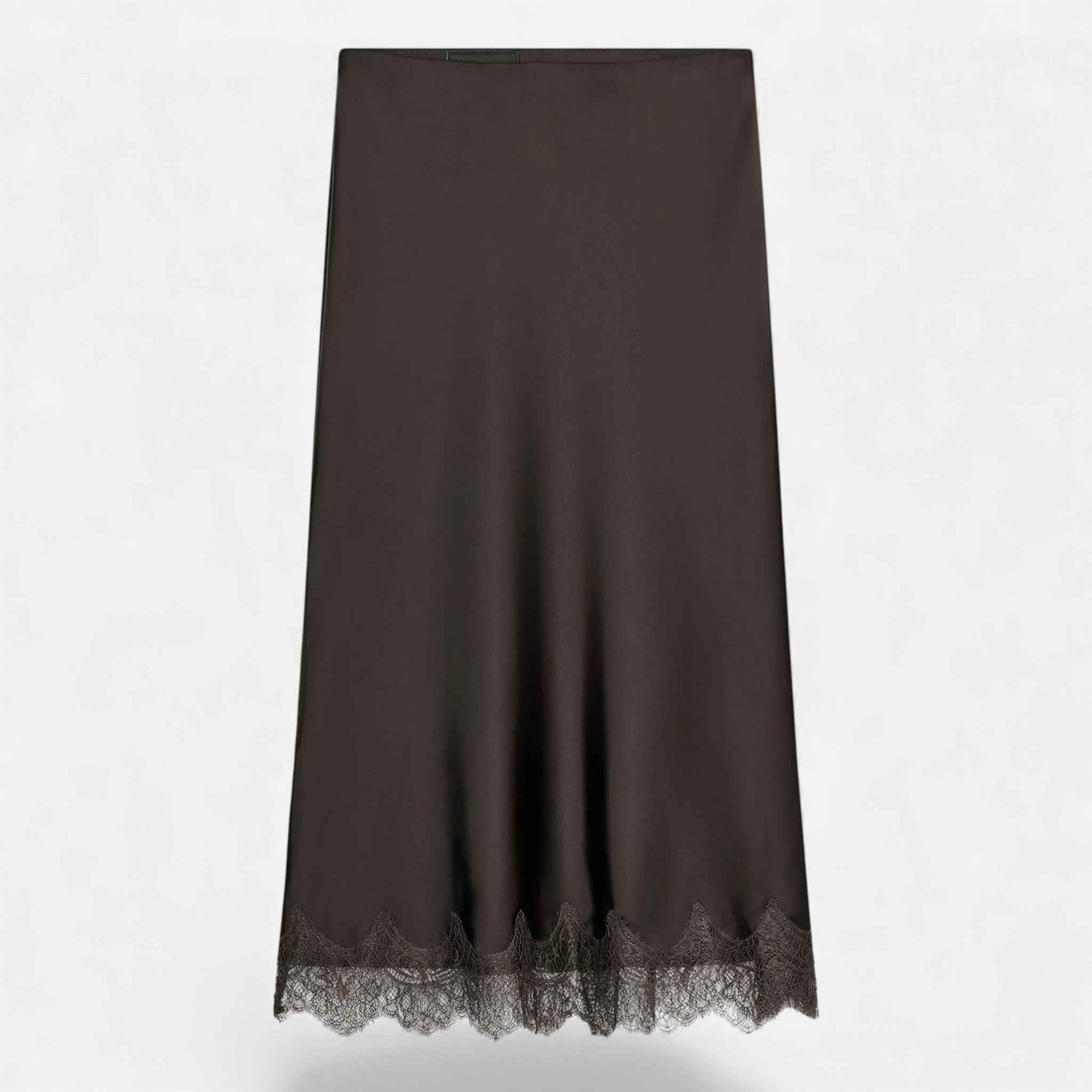 Women’s Silk Satin Midi Skirt