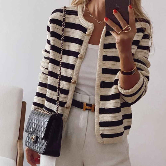 Women's Striped Cardigan
