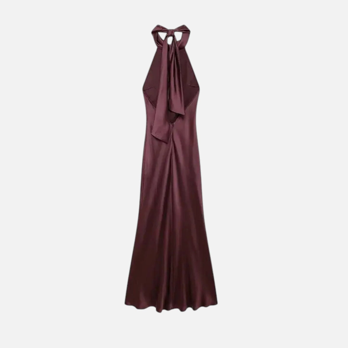Women’s Backless Satin Long Dress - Navenport