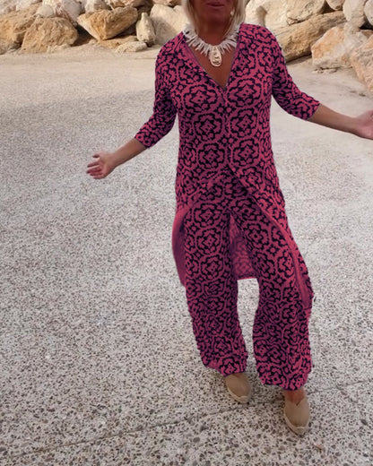 Amalia Vintage Two-Piece Printed Set