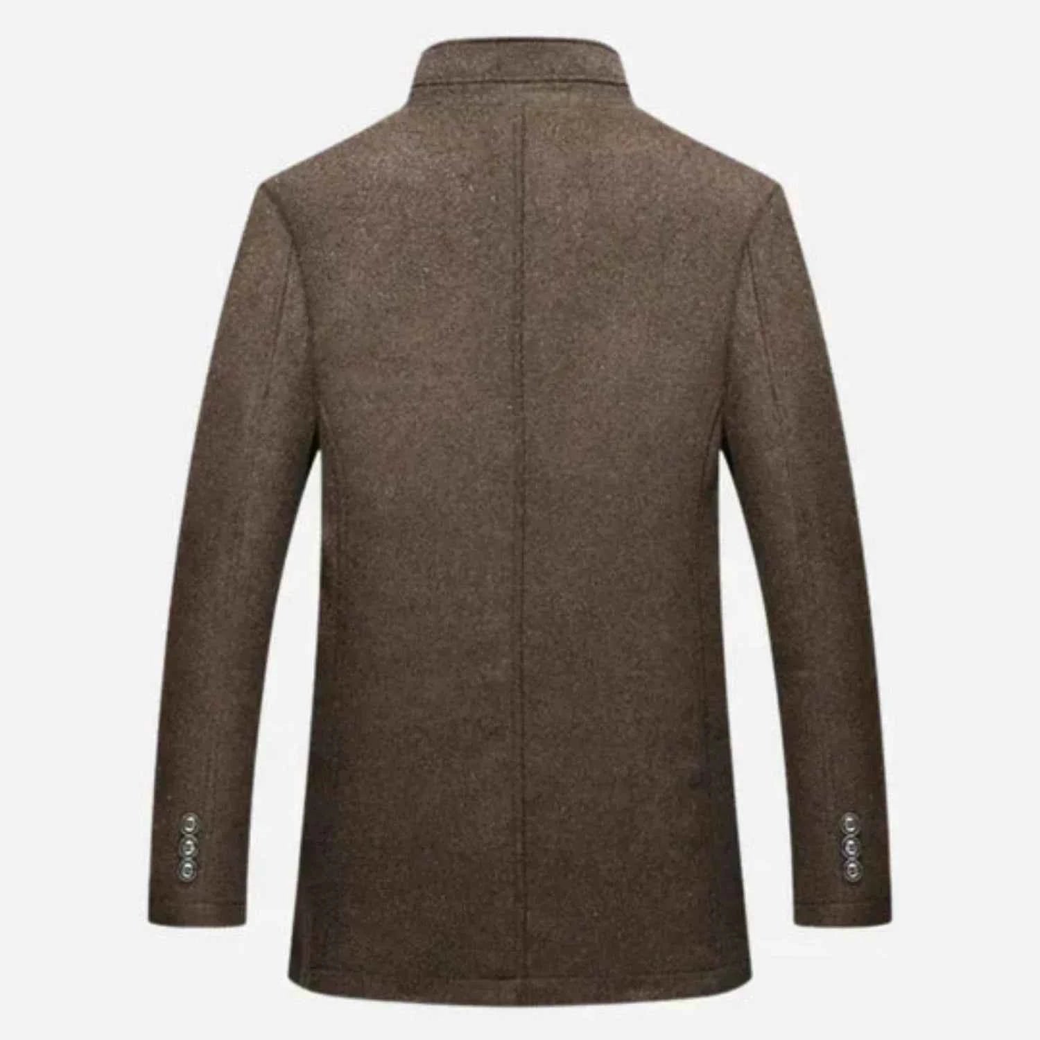 Edward | Men's Mid-Length Stand Collar Overcoat