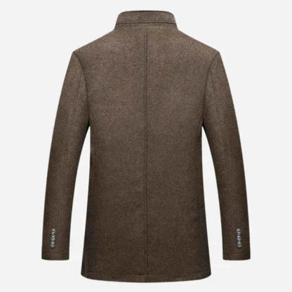Edward | Men's Mid-Length Stand Collar Overcoat