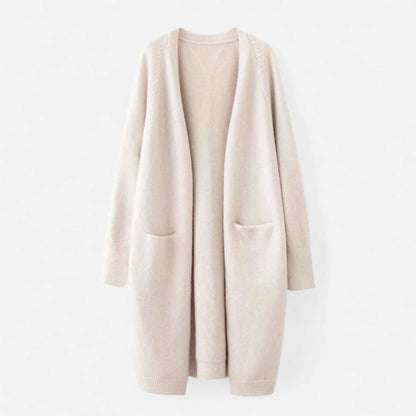 Women’s Thick Knit Cardigan – V-Neck Winter Warmth