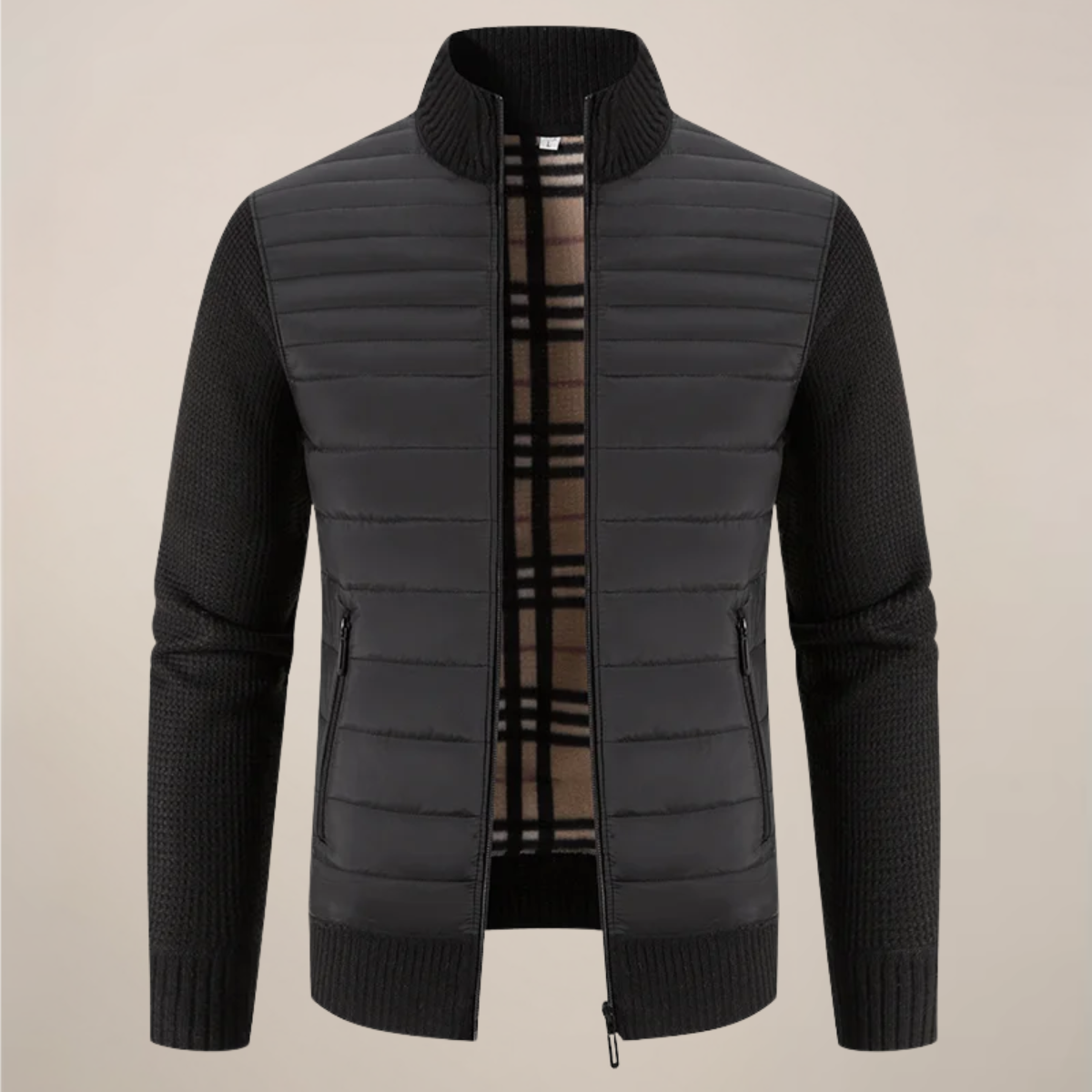 Men's Hybrid Fleece Jacket – Cozy Knit Design for Modern Style