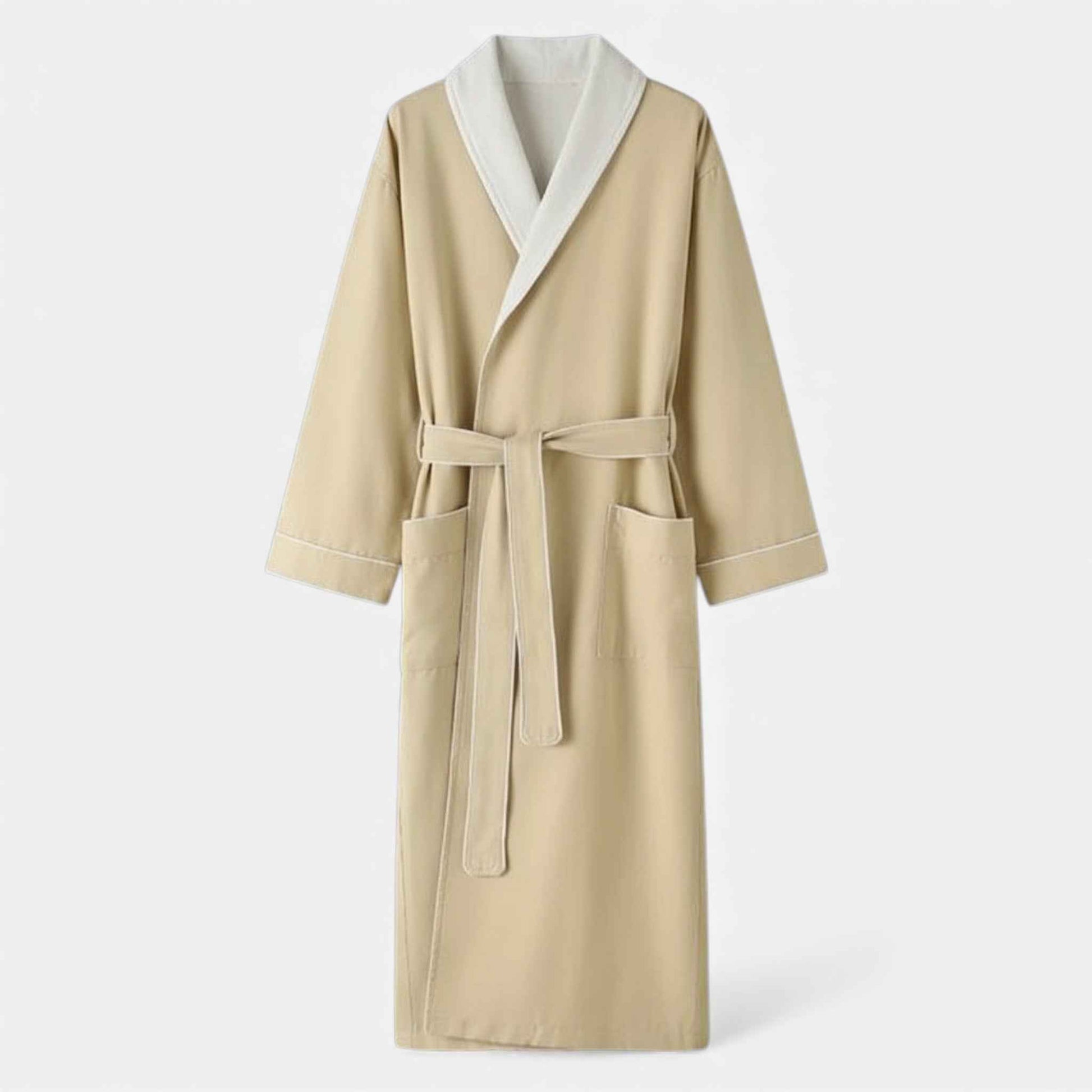 Unisex Double-Layer Cotton Bathrobe