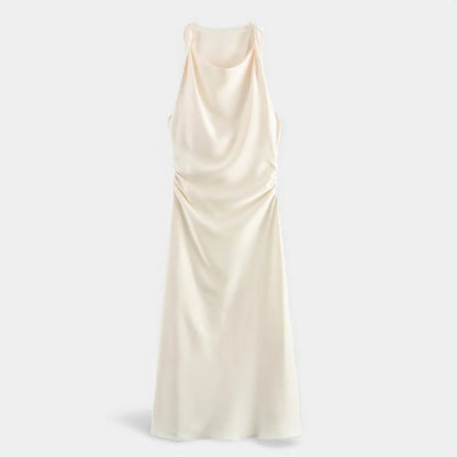 Women’s Satin Slip Midi Dress - Navenport