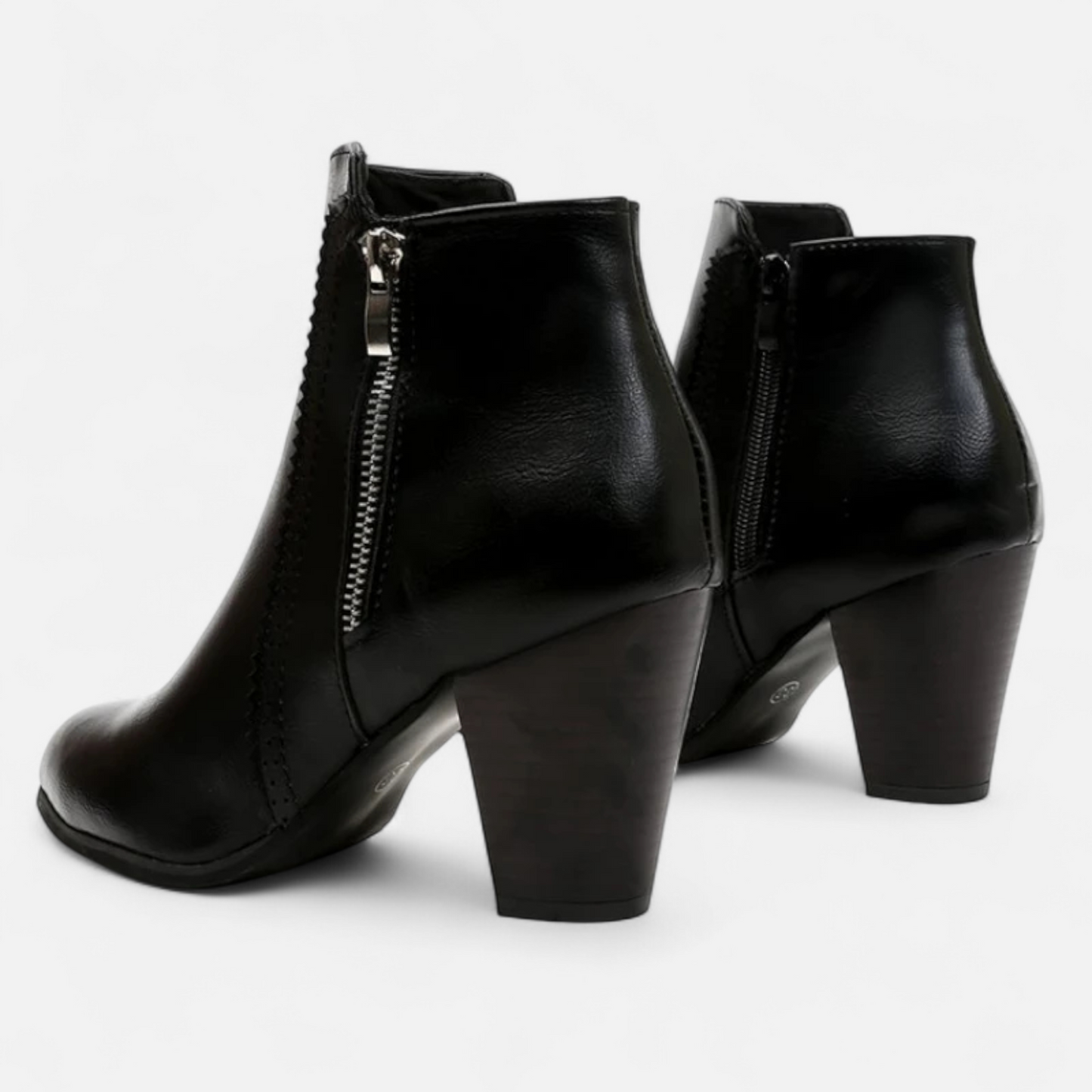 Women’s Leather Zip-Heel Boots