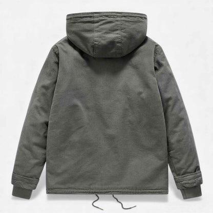 Men’s Lamb Fleece Hooded Winter Coat