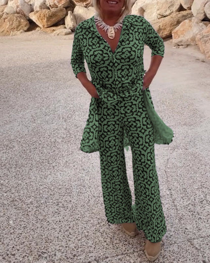 Amalia Vintage Two-Piece Printed Set
