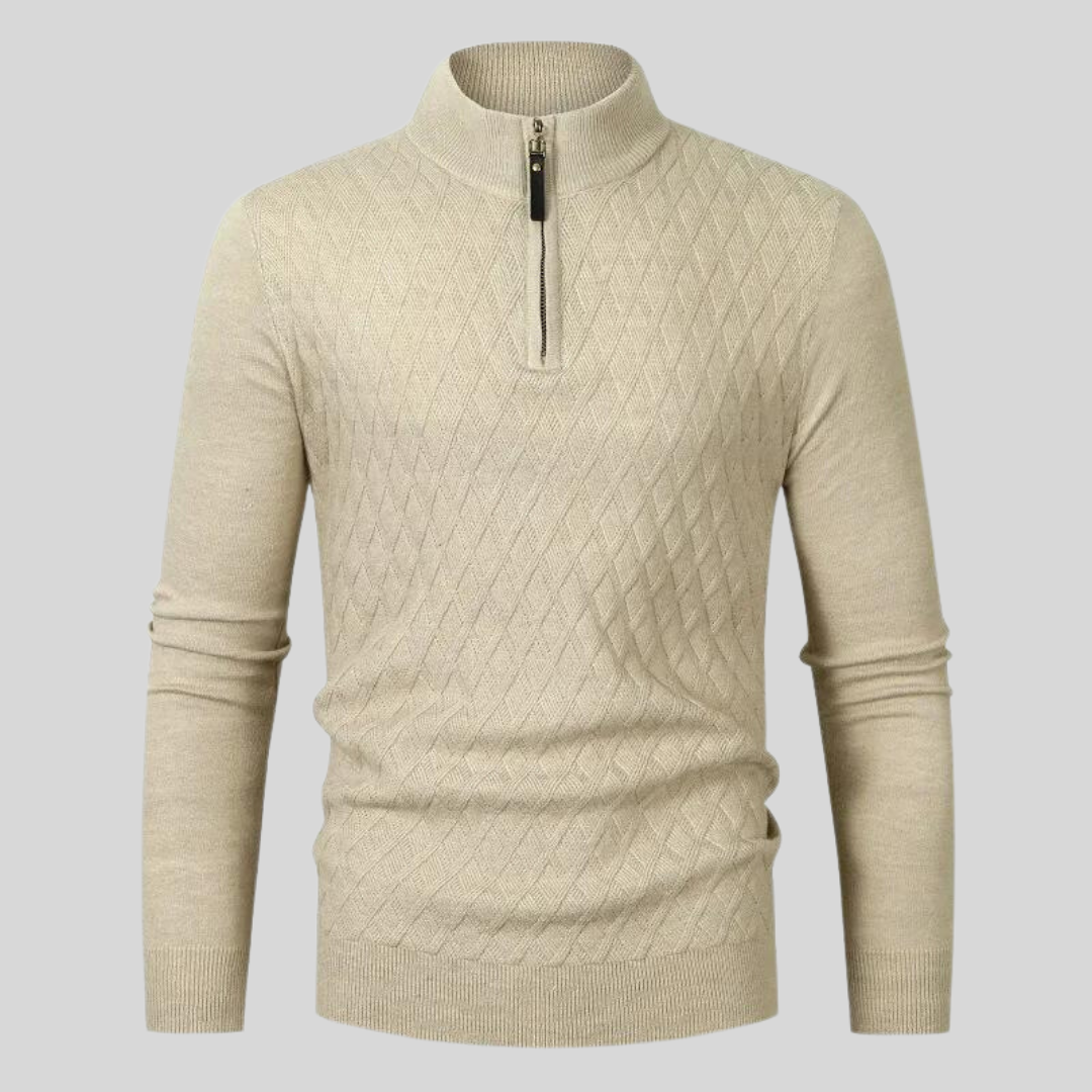 Men's Lightweight Quarter Zip Sweater – Stylish Knit Jumper