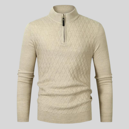 Men's Lightweight Quarter Zip Sweater – Stylish Knit Jumper